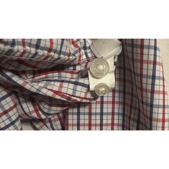 Vineyard Vines Mens Long Sleeve Button Down Red White Blue Whale Shirt XL - Picture 8 of 12